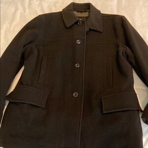 Alfani Brown Pea Coat Timeless Wool Design